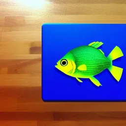 video game icon, 3d, cute tilapia fish over kitchen cutting board, shiny object, graphic design, high contrast, artstation