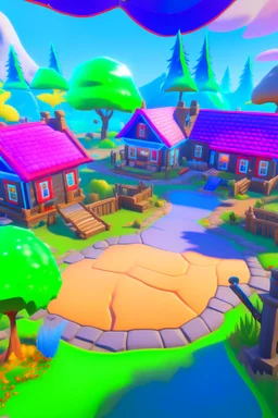 design a yard that looks like fortnite