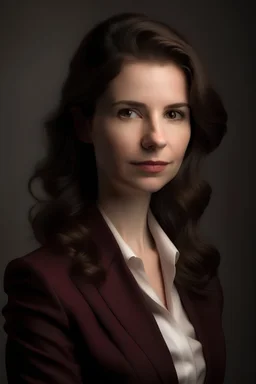 Photo, basic lady formal portrait brunette