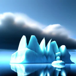 Clouds shaped like icebergs