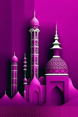 Saudi National Day Patterned Purple Background