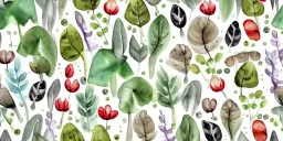 exquisite whimsical woodland watercolor, delicate woodland, cute, adorable, linen backdrop, repeating pattern