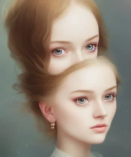 a realistic full face portrait of beautiful young and cute russian lolita girl, adorable, seductive and sexy looking, slight smile, intricate, elegant, highly detailed eyes, digital painting, 8k, artstation, concept art, smooth, sharp focus, illustration, studio quality, art by victo ngai