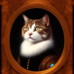 Portrait of a cat Rembrandt style