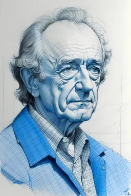 Antonio Oliveira Salazar, scketch lápis azul