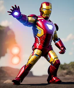 iron man toddler, full body, dramatic lighting, angry, hyper realistic