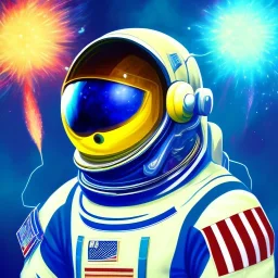 Jackseptickeye astronaut, blue sparks flying out, sun beaming, cheese inspired
