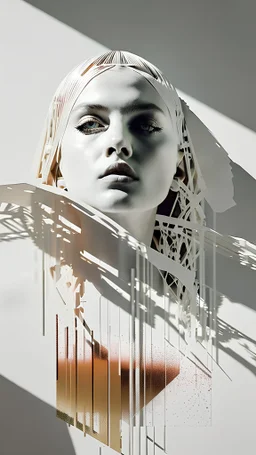 Album cover in minimalism brutal art shades fashion paint splashes papercut glass layers 3d 8k