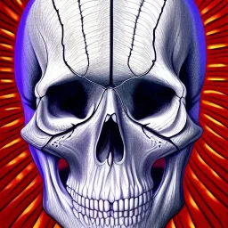 Human skull by Alex grey