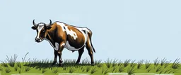blind contour cow