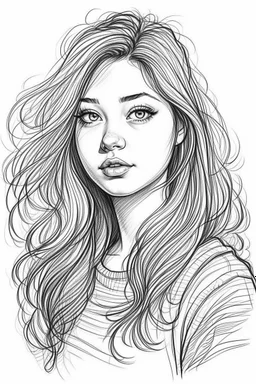 drawing sketches beautiful girl