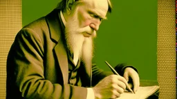 تشارلز داروين يكتب ملاحظات