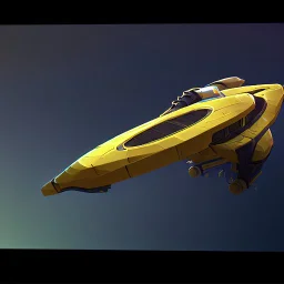 draw cartoon yellow banana as starship