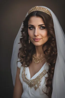 a portrait photo of 25 y.o arab Angelic woman
