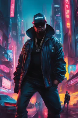 Run The Jewels, a portrait of a cyberpunk epic street battle, Night City, cyberpunk 2077, very very coherent painting, 1979 OMNI Magazine Cover, street level neo-Tokyo in Cyberpunk 2045 style by Vincent Di Fate by mark arian by artgerm, 4k, 8k, HD, trending on artstation