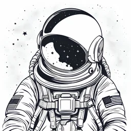 singular white astronaut helmet filled with galaxy, minimalist, clean, high resolution, minimalist background
