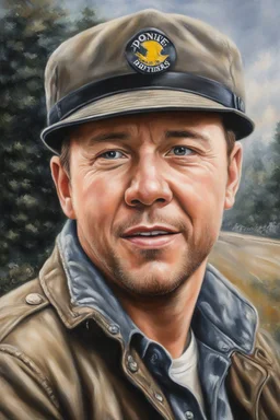 Band of Brothers, 29-year-old Donnie Wahlberg, Oil on Canvas by Thomas Kinkade - 4k UHD, Ultra-realistic, Hyper realistic, Photorealistic, Realistic, absolute Reality