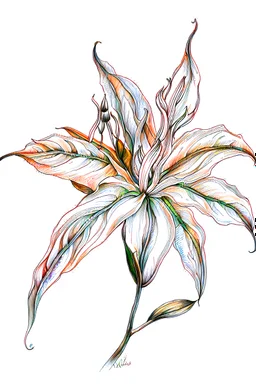 vanilla plant drawing sketch