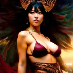 portrait beautiful face 'Yuria-Fist of the North Star',busty,ancient metal armor balanciaga fashion clothe painting by gaston bussiere, greg rutkowski, yoji shinkawa, yoshitaka amano, tsutomu nihei, donato giancola, tim hildebrandt, oil on canvas, cinematic composition, extreme detail,fit full head inside picture,16k