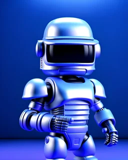 cute 3d render of toy art robocop