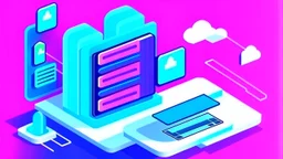 Gradient website hosting illustration