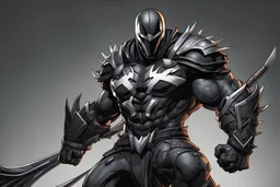 Shredder in 8k comic artstyle, venom them, full body, intricate details, highly detailed, high details, detailed portrait, masterpiece,ultra detailed, ultra quality