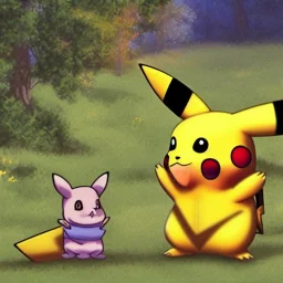 Pikachu con traje de pikachu