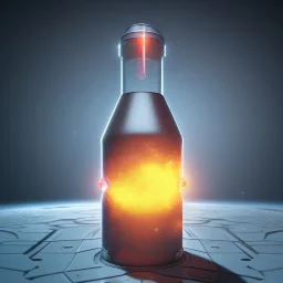 Space in bottle, realistic, unreal engine 5