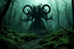 [The Demon Project 048: from Pan's Labyrinth (2006)] a scene where sinister demons roam a dark, otherworldly landscape, their twisted forms blending seamlessly with the eerie environment. The demons, born from the depths of imagination and brought to life through digital artistry, exude a malevolent energy that sends shivers down your spine. The intricate details and haunting atmosphere evoke a sense of dread and fascination, drawing you into a realm where the boundary between reality and nightm