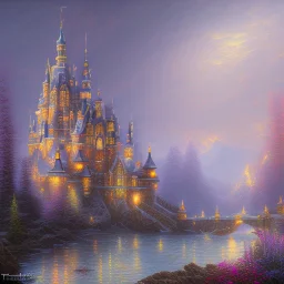 female bodybuilder castle fortress by thomas kinkade mark keathley terry redlin