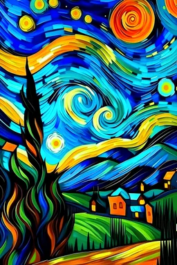 Para dibujar "La Noche Estrellada" de Van Gogh, puedes utilizar colores complementarios como el azul y el naranja. Elige un tono azul oscuro para el fondo y crea un cielo estrellado con pinceladas en tonos más claros de azul. Agrega elementos como árboles o montañas en silueta utilizando tonos naranjas para contrastar con el fondo azul. Esto ayudará a expresar una emoción de tranquilidad y misterio en tu dibujo.