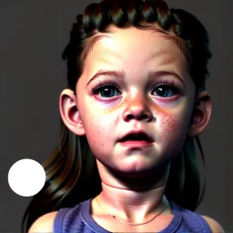 Kristen stewart toddler, full body, dramatic lighting, hyper realistic