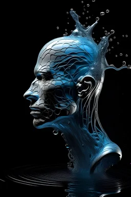 the captivating transformation of water, taking the shape of a human body