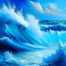 The bright blue mixing with the summer sky, and the sound of the waves crashing in an amazing rhythm, that magical moment when the sky meets the sea in an incomparable unity. The genius of nature in depicting a moving artistic painting, where the waves clash in exciting dissonance, then mix and merge to create unforgettable splendor