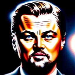 Ultra detailed fullbody Portrait in oil on canvas of Leonardo DiCaprio ,extremely detailed digital painting, extremely detailed face, crystal clear eyes, mystical colors ,perfectly centered image, perfect composition, rim light, beautiful lighting,masterpiece ,16k, stunning scene, raytracing, anatomically correct, in the style of Simon Bisley and uncannyknack and caravaggio and Seung Eun Kim and Steve Jung Jeehyung Lee.