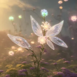 subtle transparent fairy flower in a galactic ambiance, delicate colors, in the foreground, full of details, smooth，soft light atmosphere, light effect，vaporwave colorful, concept art, smooth, extremely sharp detail, finely tuned detail, ultra high definition, 8 k, unreal engine 5, ultra sharp focus