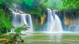 big water falls in a karstic rain forest