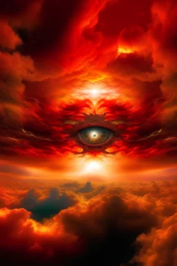 The fire of God's eyes in the sky