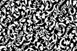 Pattern flowers black and white