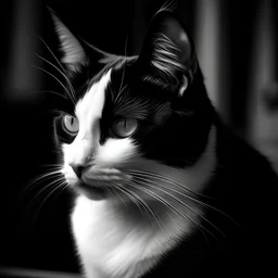 black and white cat lucifer