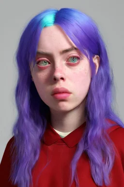 Billie Eilish, skirt, photorealistic, 8k