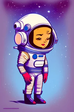 cartoon retro space man idea