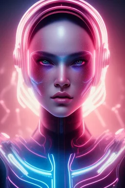 cyberpunk, head, women, portrai, tron, visor,