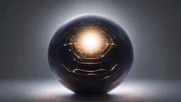 la mente algoritmica envuelve y atrapa a un ser de luz en una esfera