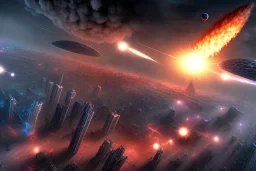 Apocalypse city asteroid impact