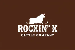 logo ideas for Rockin' K Cattle Company.