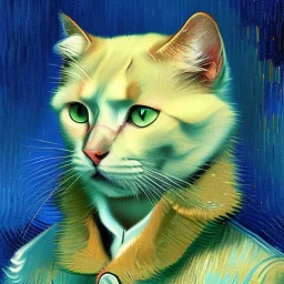 Portrait of a cat by Van Gogh