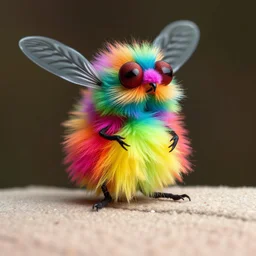 (((very cute))) (((fluffy))) rainbow colorful pregnant fat fly