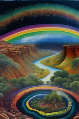 Dreaming Dreamtime Everywhen world-dawn ancestral past ancestral present unfixed in time abiding events serpent rainbow flat earth heavy rainstorms hills gorges creeks rivers kimberley