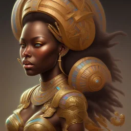 sango fantasy, fantasy magic, intricate, sharp focus, illustration, highly detailed, digital painting, concept art, matte, masterpiece head sexy African beauty black afro hair earth lady bronze African huts Egyptian princess